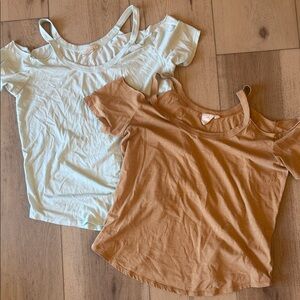 White Crow Cold Shoulder Tops